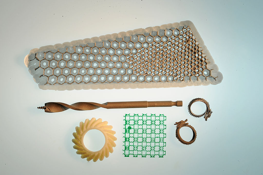 Various 3D printed objects