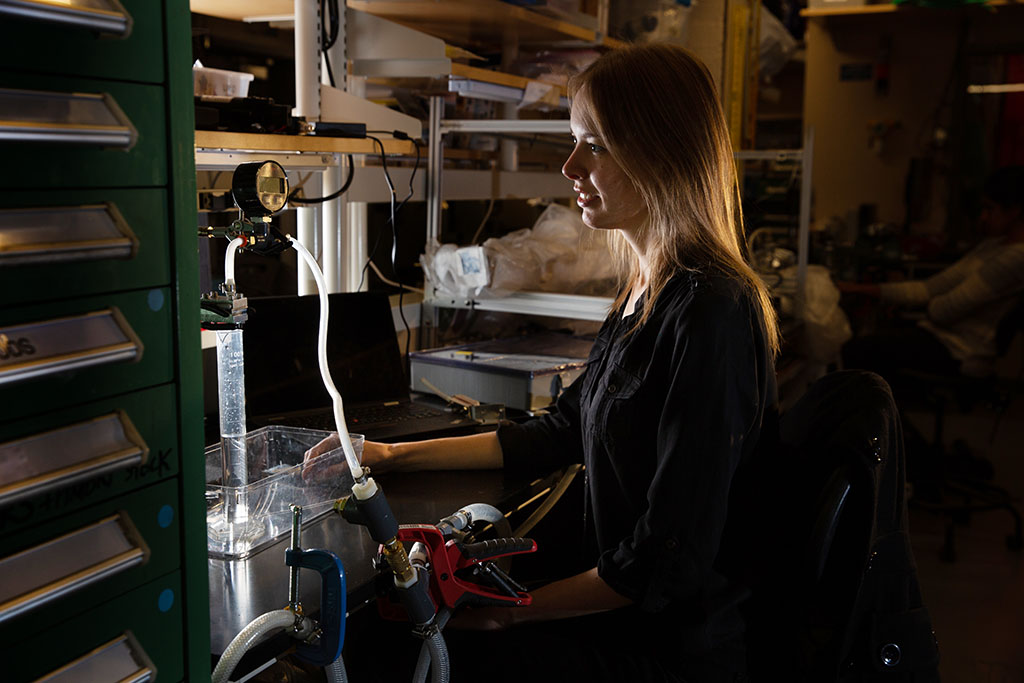 Julia Sokol in her lab