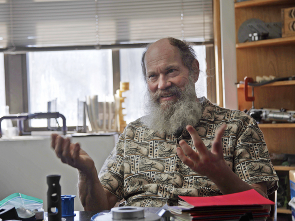 MIT Professor Alex Slocum in his office