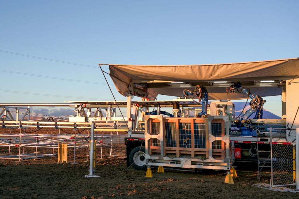 A machine sitting in the sun. 