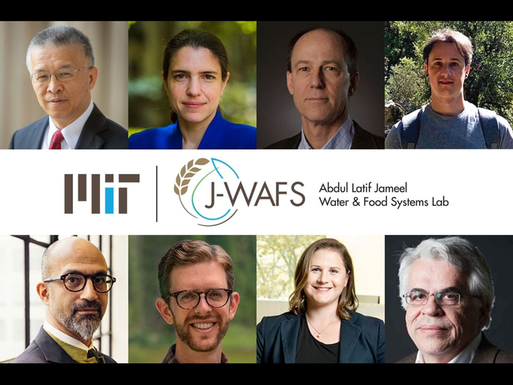 Caption:The 2022 J-WAFS seed grant recipients are (clockwise from top left) Gang Chen, Heather Kulik, Gregory Rutledge, César Terrer, John Fernández, Scott Odell, Ariel Furst, and Michael Triantafyllou.