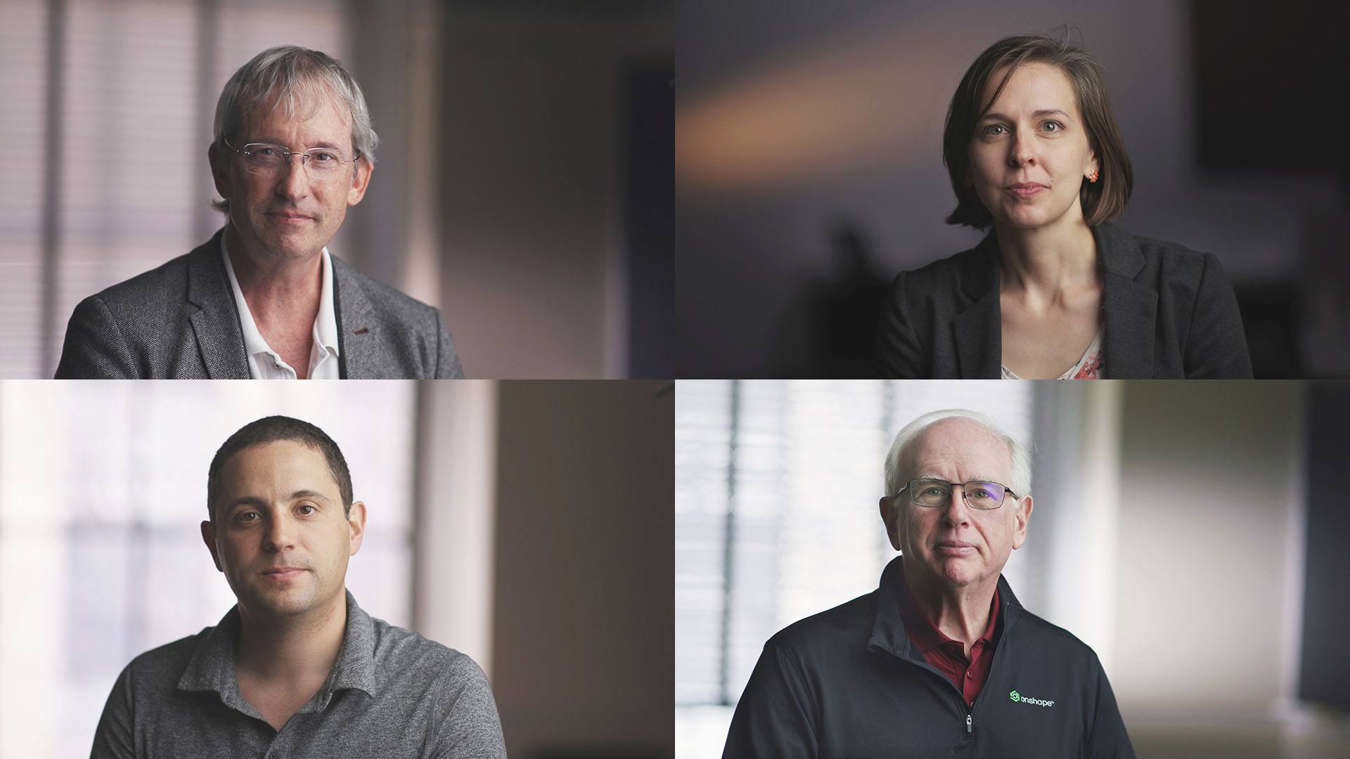 Four Headshots of the subjects of the Magazine Video exploring entrepreneurship.