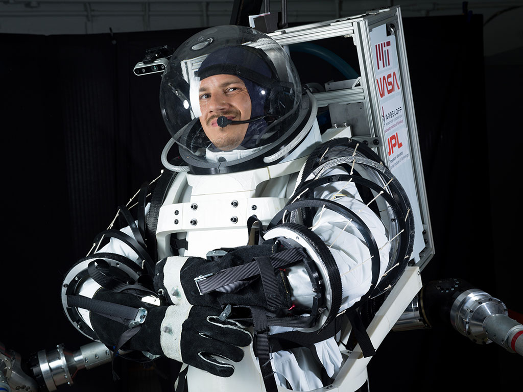 Erik Ballesteros in space gear