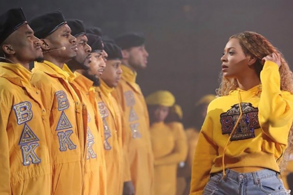 Joe Brown on stage with Beyonce