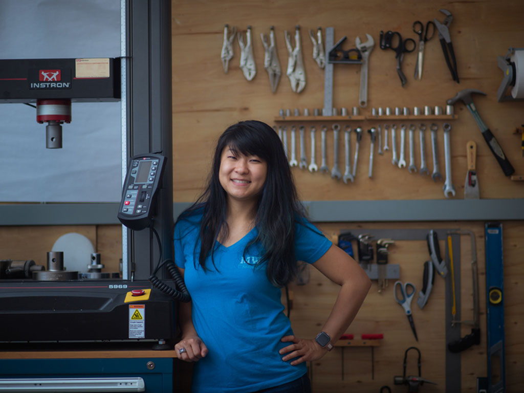 Caption:PhD student Lucy Du is a founding member and leader of the MIT MakerWorkshop, which has been much more than a workplace for Du, who also uses it as a hub for connections and inspiration.