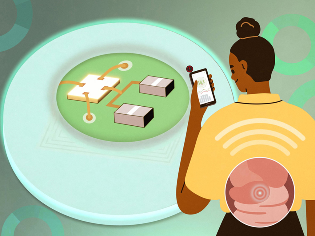A tiny ingestible sensor can measure temperature from inside the body