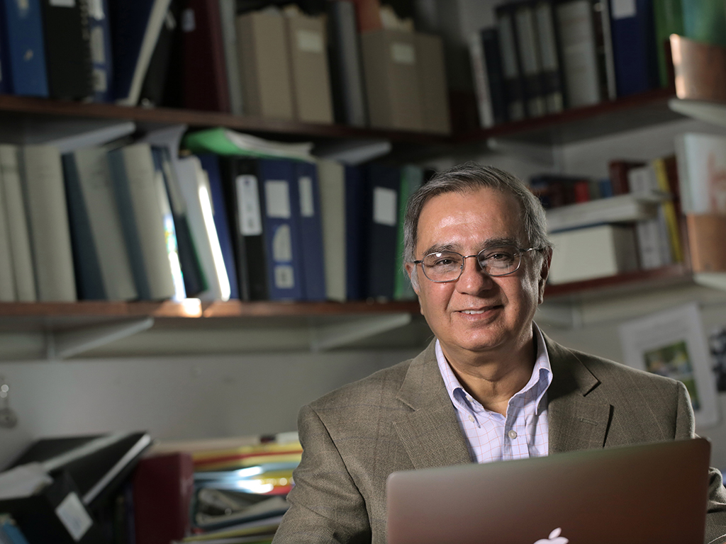 photo of MIT Professor Lallit Anand in his office