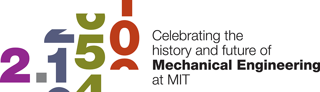 Logo for MechE's 2.150 Celebration
