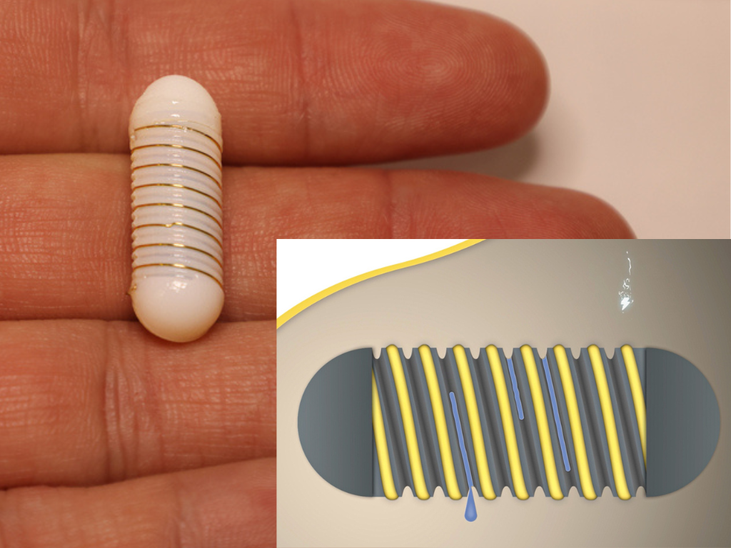 An ingestible capsule that delivers an electrical current can stimulate the release of the hormone ghrelin. Developed at MIT, the capsule could prove useful for treating diseases that involve nausea or loss of appetite, such as anorexia or cachexia.
